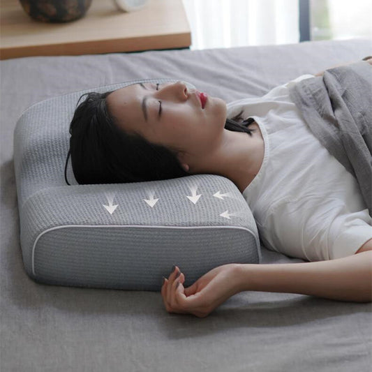 Memory Foam Massage Pillow Help Sleep And Protect The Neck Pillow Knitted Cotton Pillow Home Bedding