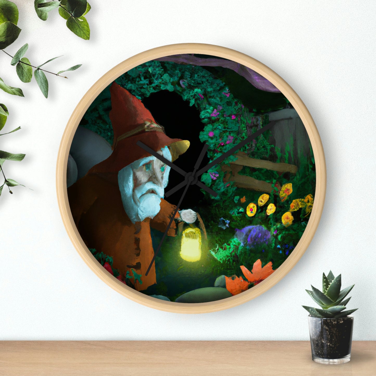 "The Enchanted Garden of Grandpa Joe" - The Alien Wall Clock