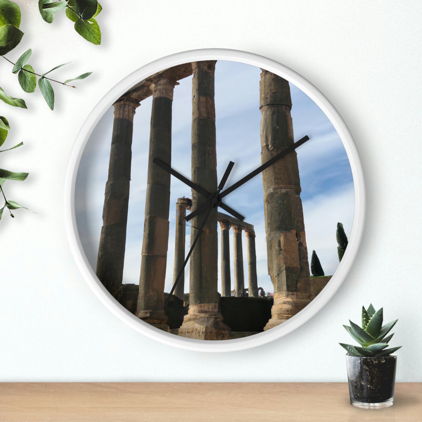 "Lost in Ancient Ruins: A Wanderlust Odyssey" - The Alien Wall Clock