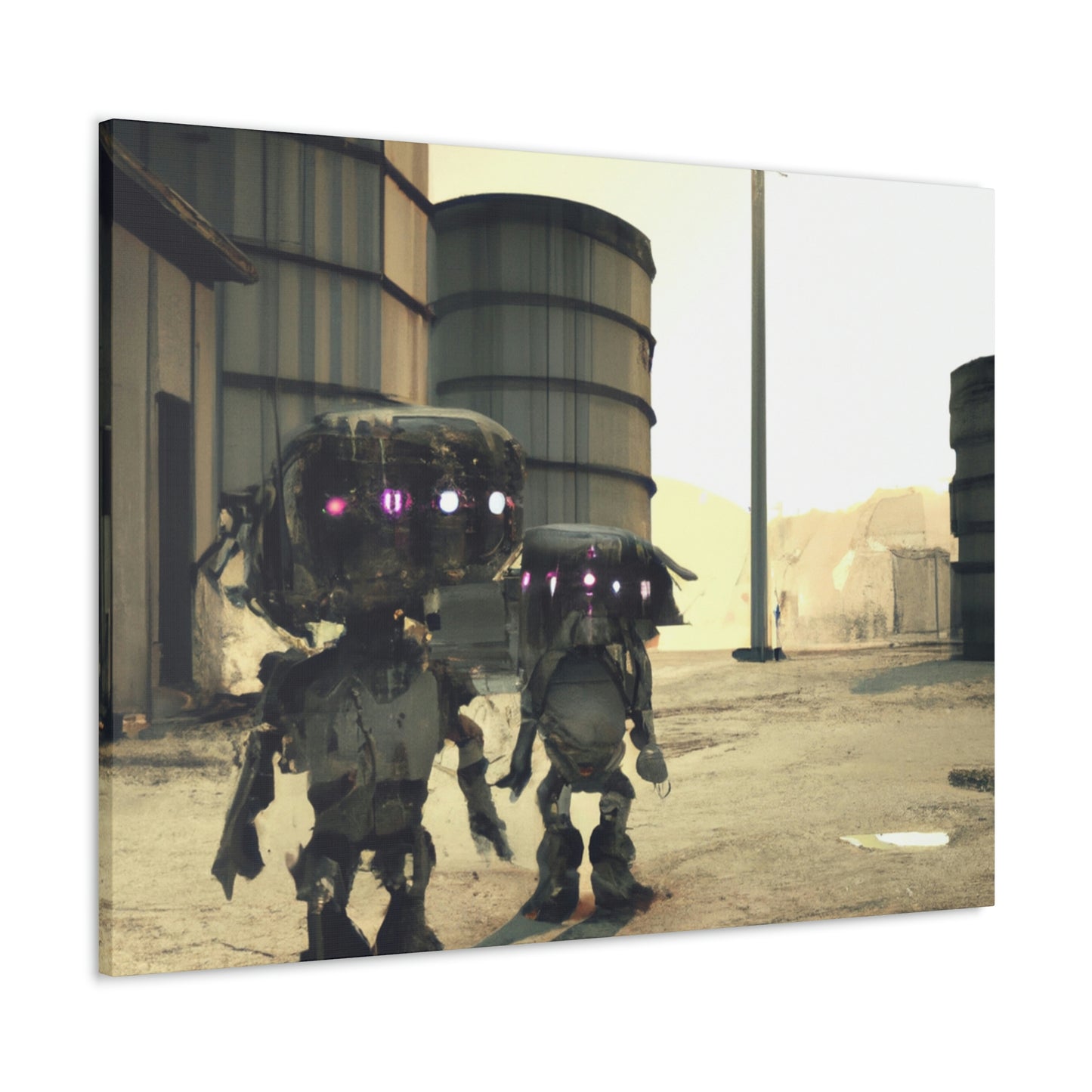 "Robotic Mystery in the Abandoned City" - The Alien Canva