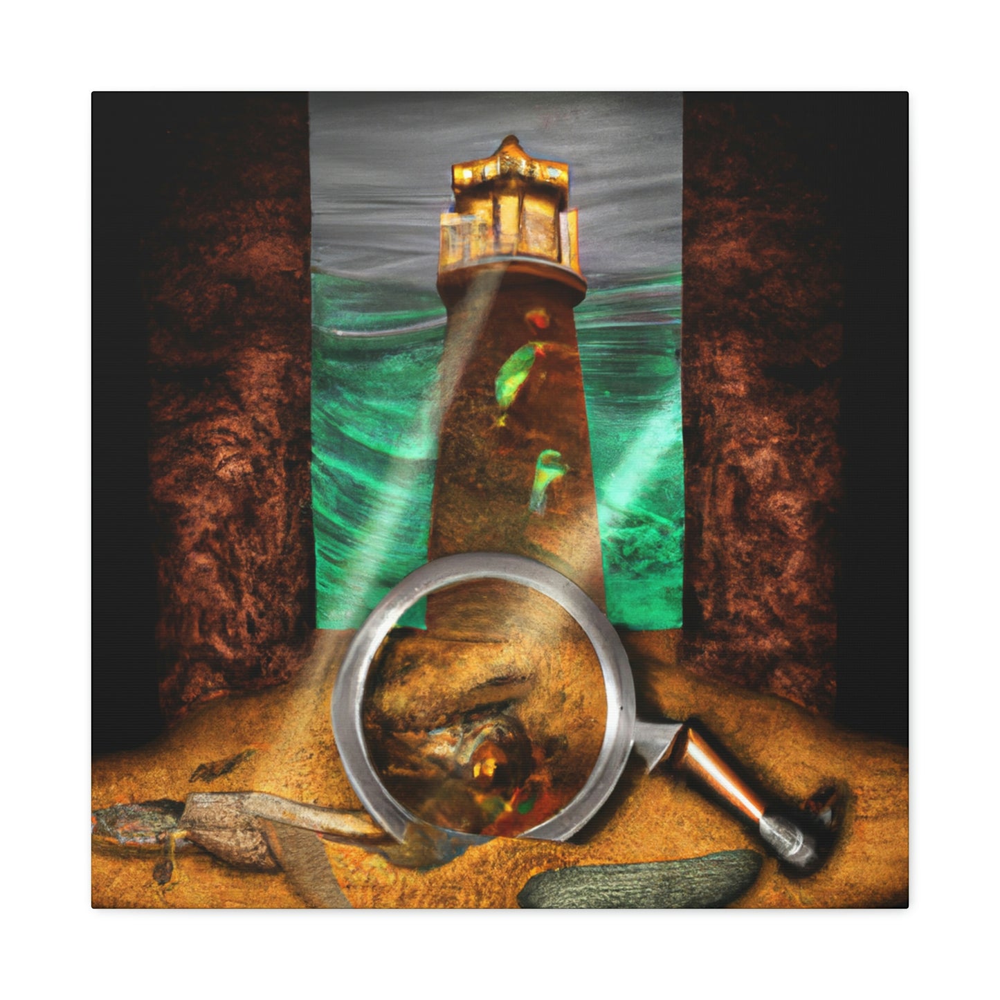 "The Lighthouse Hidden Hoard" - The Alien Canva