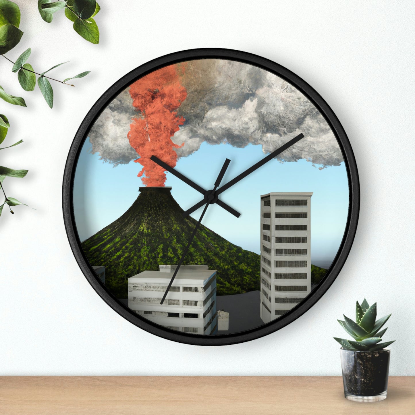 "The Eruption in the Tech Capital" - The Alien Wall Clock