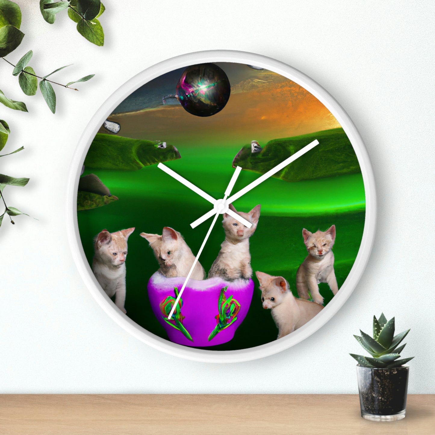 "The Feline Kingdom" - The Alien Wall Clock