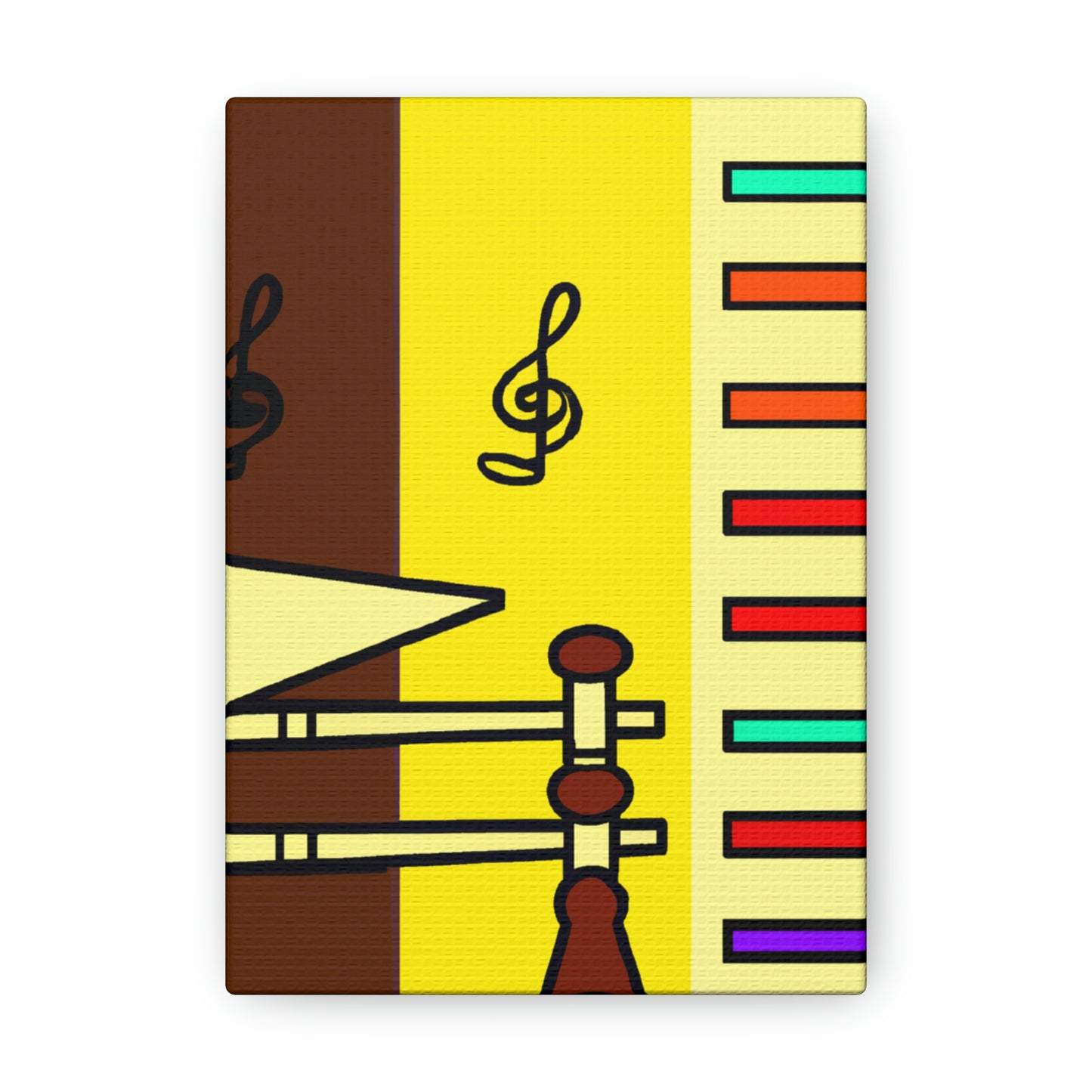 "Four Colors Tribute: Ancient Musical Artistry" - Canvas