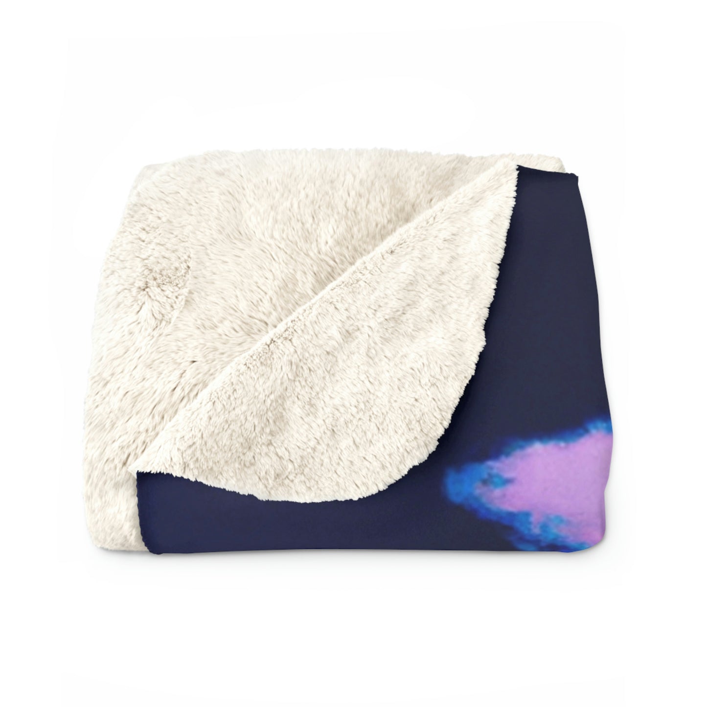 "Painting the Night with Silver Sparks" - The Alien Sherpa Fleece Blanket