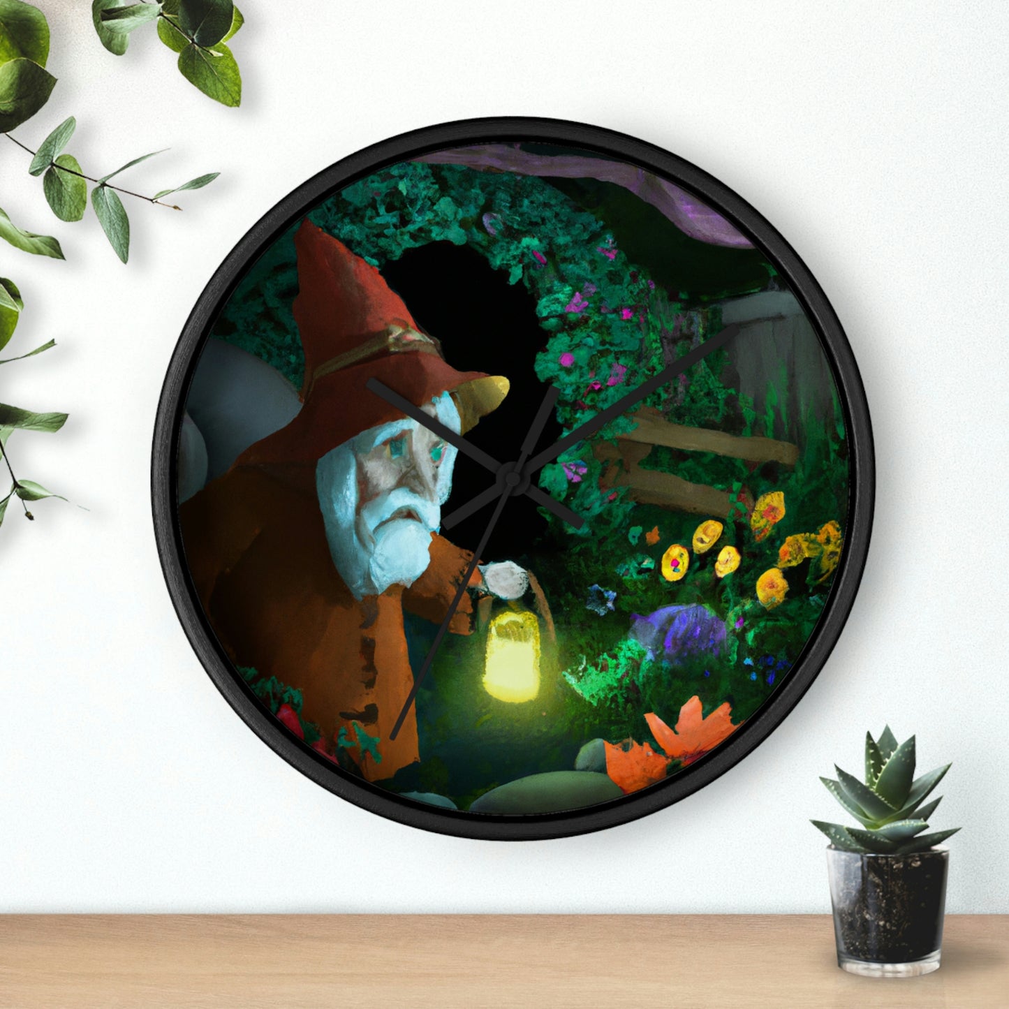"The Enchanted Garden of Grandpa Joe" - The Alien Wall Clock